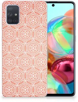 B2Ctelecom Samsung Galaxy A71 TPU bumper Pattern Orange