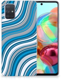 B2Ctelecom Samsung Galaxy A71 TPU bumper Waves Blue