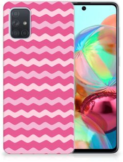 B2Ctelecom Samsung Galaxy A71 TPU bumper Waves Pink