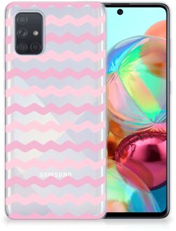 B2Ctelecom Samsung Galaxy A71 TPU bumper Waves Roze