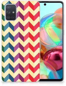 B2Ctelecom Samsung Galaxy A71 TPU bumper Zigzag Color