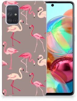 B2Ctelecom Samsung Galaxy A71 TPU Hoesje Flamingo