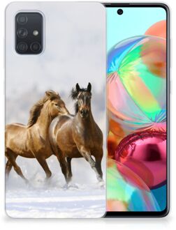 B2Ctelecom Samsung Galaxy A71 TPU Hoesje Paarden