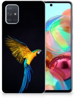 B2Ctelecom Samsung Galaxy A71 TPU Hoesje Papegaai