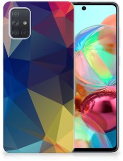 B2Ctelecom Samsung Galaxy A71 TPU Hoesje Polygon Dark