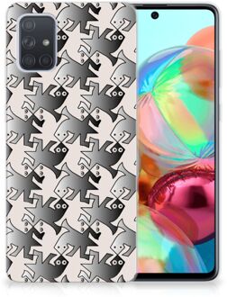 B2Ctelecom Samsung Galaxy A71 TPU Hoesje Salamander Grey