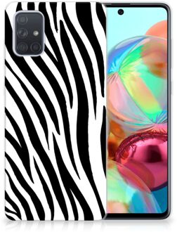 B2Ctelecom Samsung Galaxy A71 TPU Hoesje Zebra