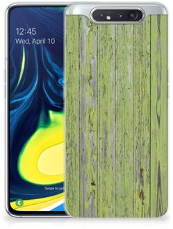 B2Ctelecom Samsung Galaxy A80 Bumper Hoesje Green Wood