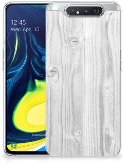 B2Ctelecom Samsung Galaxy A80 Bumper Hoesje White Wood