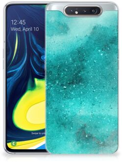 B2Ctelecom Samsung Galaxy A80 Hoesje maken Painting Blue