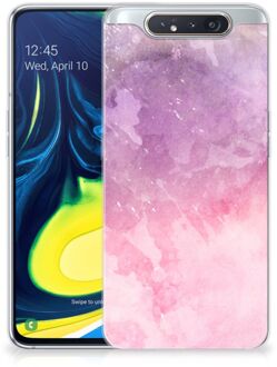 B2Ctelecom Samsung Galaxy A80 Hoesje maken Pink Purple Paint