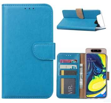 B2Ctelecom Samsung Galaxy A80 Hoesje Turquoise met Pasjeshouder