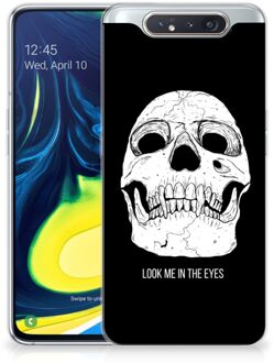 B2Ctelecom Samsung Galaxy A80 Silicone Back Case Skull Eyes