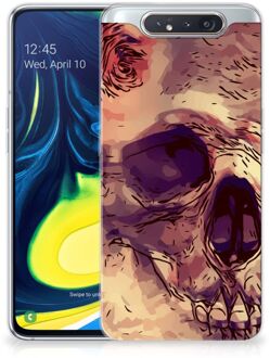 B2Ctelecom Samsung Galaxy A80 Silicone Back Case Skullhead