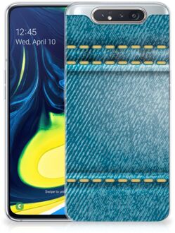 B2Ctelecom Samsung Galaxy A80 Silicone Back Cover Jeans