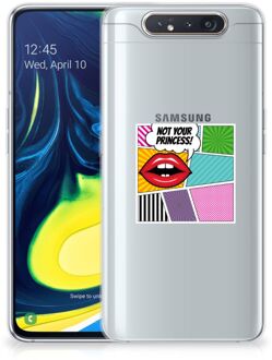 B2Ctelecom Samsung Galaxy A80 Silicone Back Cover Popart Princess