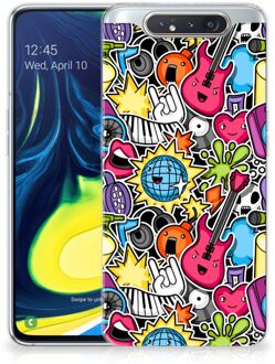 B2Ctelecom Samsung Galaxy A80 Silicone Back Cover Punk Rock