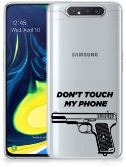 B2Ctelecom Samsung Galaxy A80 Silicone-hoesje Pistol DTMP