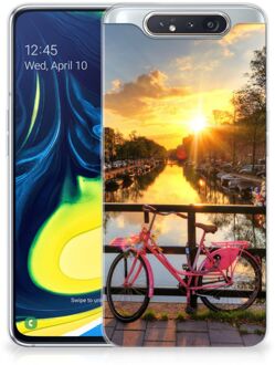 B2Ctelecom Samsung Galaxy A80 Siliconen Back Cover Amsterdamse Grachten