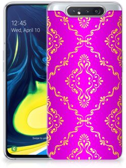 B2Ctelecom Samsung Galaxy A80 Siliconen Hoesje Barok Roze