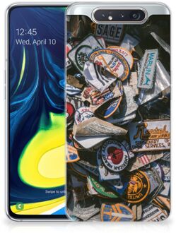 B2Ctelecom Samsung Galaxy A80 Siliconen Hoesje met foto Badges