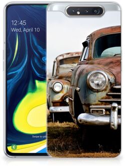 B2Ctelecom Samsung Galaxy A80 Siliconen Hoesje met foto Vintage Auto