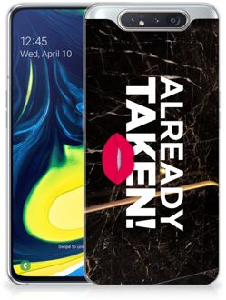 B2Ctelecom Samsung Galaxy A80 Siliconen hoesje met naam Already Taken Black