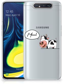 B2Ctelecom Samsung Galaxy A80 Telefoonhoesje met Naam Cow