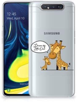 B2Ctelecom Samsung Galaxy A80 Telefoonhoesje met Naam Giraffe