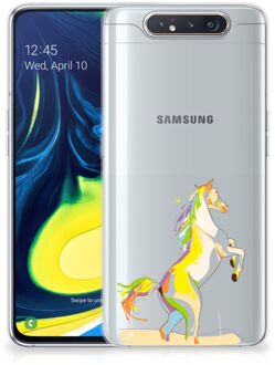 B2Ctelecom Samsung Galaxy A80 Telefoonhoesje met Naam Horse Color