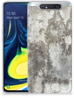 B2Ctelecom Samsung Galaxy A80 TPU-siliconen Hoesje Beton Print