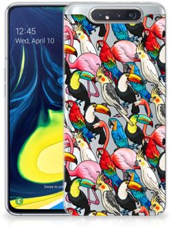 B2Ctelecom Samsung Galaxy A80 TPU Siliconen Hoesje Birds