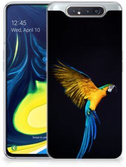 B2Ctelecom Samsung Galaxy A80 TPU Siliconen Hoesje Papegaai