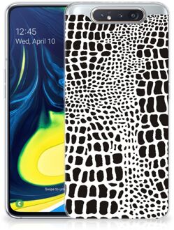 B2Ctelecom Samsung Galaxy A80 TPU Siliconen Hoesje Slangenprint