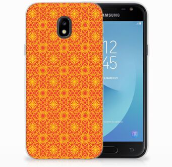 B2Ctelecom Samsung Galaxy J3 2017 Hoesje Design Batik Orange