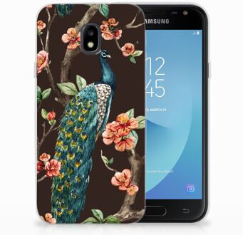 B2Ctelecom Samsung Galaxy J3 2017 TPU Hoesje Design Pauw met Bloemen