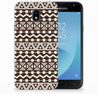 B2Ctelecom Samsung Galaxy J3 2017 TPU Siliconen Hoesje Aztec Brown