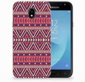 B2Ctelecom Samsung Galaxy J3 2017 TPU Siliconen Hoesje Aztec Purple