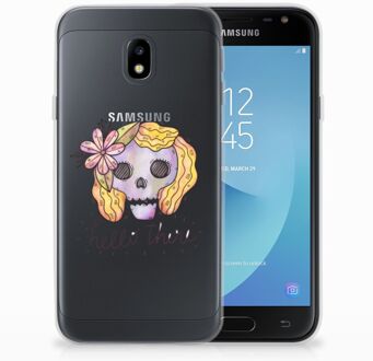 B2Ctelecom Samsung Galaxy J3 2017 TPU Siliconen Hoesje Boho Skull