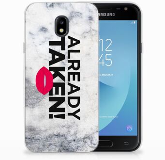 B2Ctelecom Samsung Galaxy J3 2017 TPU Siliconen Hoesje Design Already Taken White