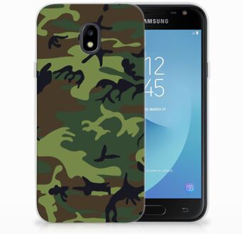 B2Ctelecom Samsung Galaxy J3 2017 TPU Siliconen Hoesje Design Army Dark
