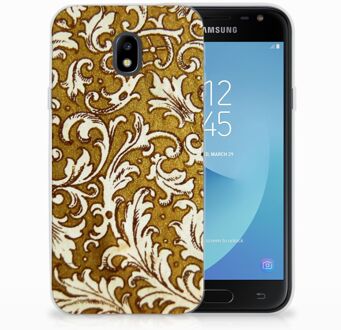 B2Ctelecom Samsung Galaxy J3 2017 TPU Siliconen Hoesje Design Barok Goud