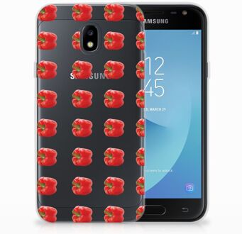 B2Ctelecom Samsung Galaxy J3 2017 TPU Siliconen Hoesje Design Paprika Red