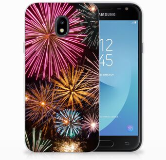 B2Ctelecom Samsung Galaxy J3 2017 TPU Siliconen Hoesje Design Vuurwerk