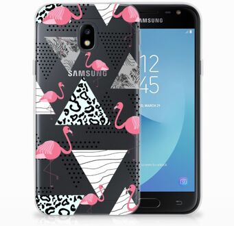 B2Ctelecom Samsung Galaxy J3 2017 TPU Siliconen Hoesje Flamingo Triangle