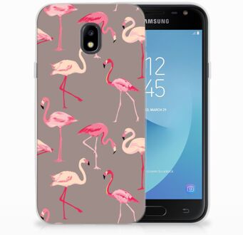 B2Ctelecom Samsung Galaxy J3 2017 TPU Siliconen Hoesje Flamingo