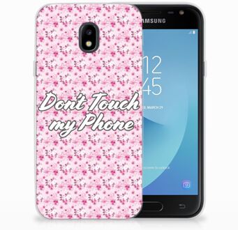 B2Ctelecom Samsung Galaxy J3 2017 TPU Siliconen Hoesje Flowers Pink DTMP