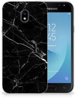 B2Ctelecom Samsung Galaxy J3 2017 TPU Siliconen Hoesje Marmer Zwart