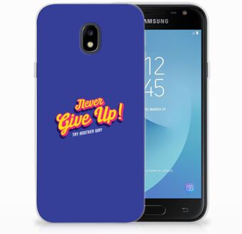 B2Ctelecom Samsung Galaxy J3 2017 TPU Siliconen Hoesje Never Give Up