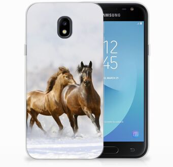 B2Ctelecom Samsung Galaxy J3 2017 TPU Siliconen Hoesje Paarden